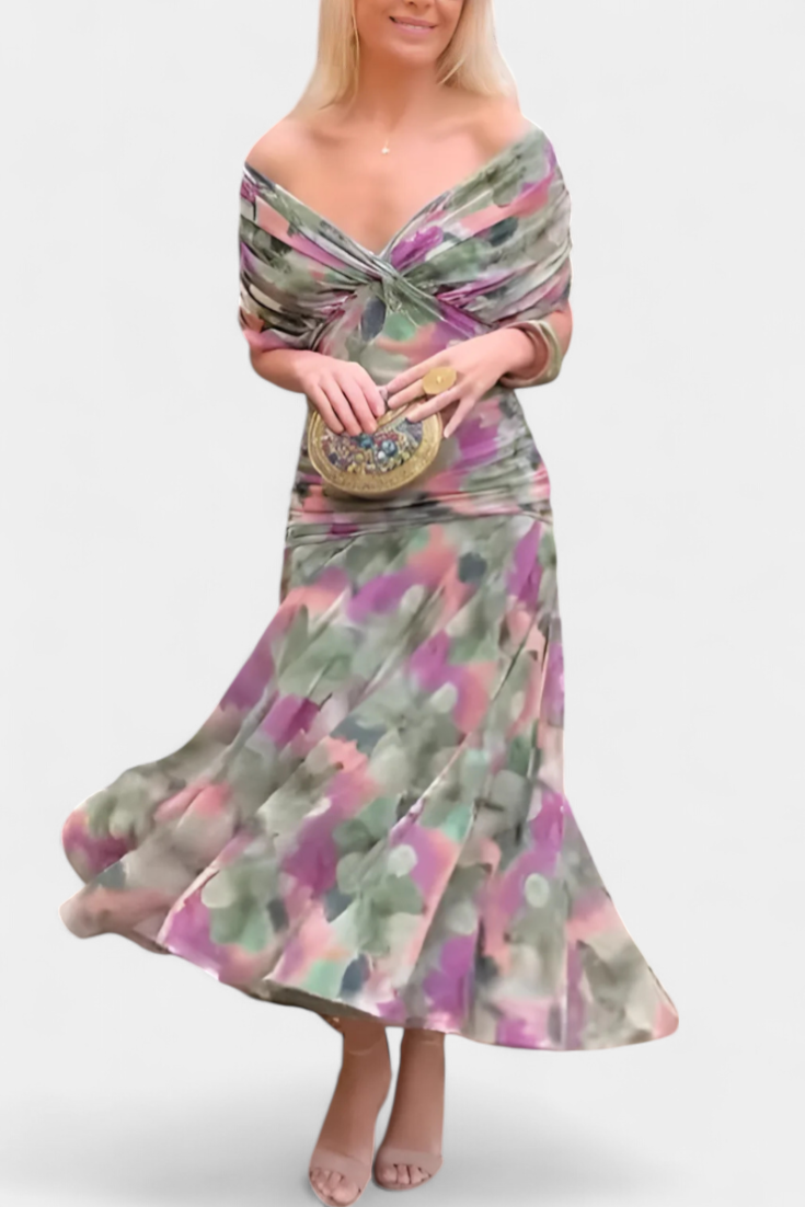 Ilona - Elegáns V nyakú ruha