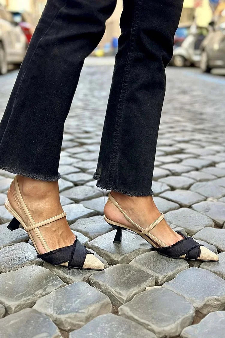 Nikolett - Elegáns slingback cipők