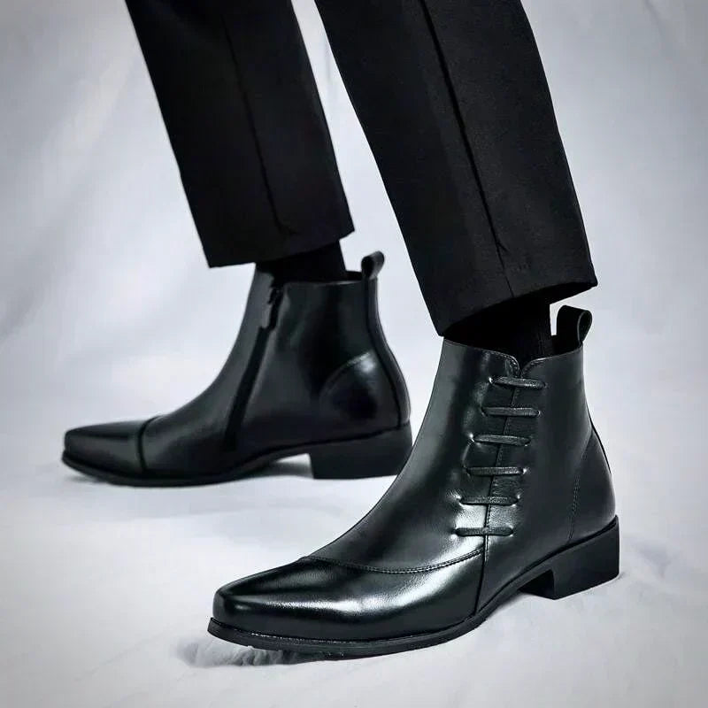 Máté - Elegáns Bőr Csizmák