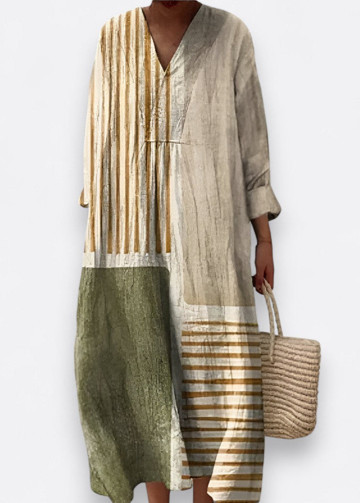 Veronika - Elegáns geometrikus ruha