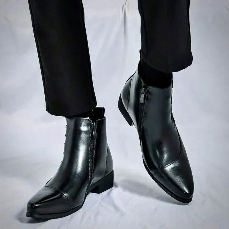 Máté - Elegáns Bőr Csizmák