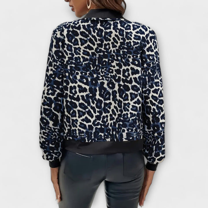 Andrea - Elegáns Leopárd Mintás Kabát