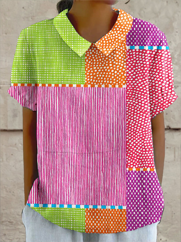 Emese - Színes patchwork ing