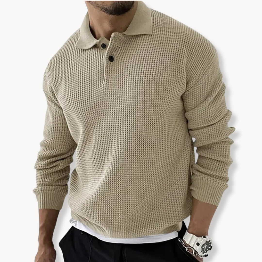 Mátyás - Kötött Póló Pulóver