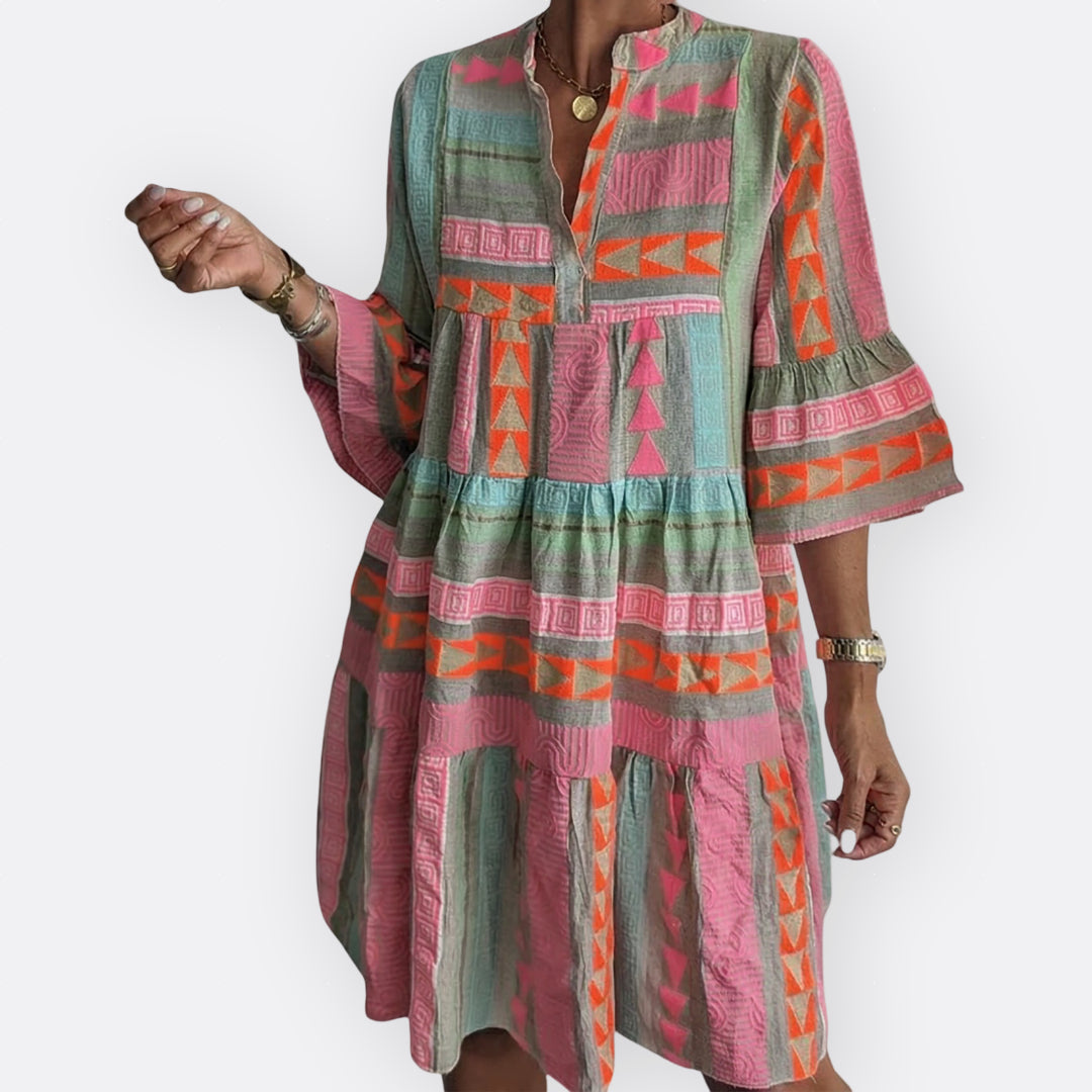 Mária - Réteges Boho Ruha Laza Vágással
